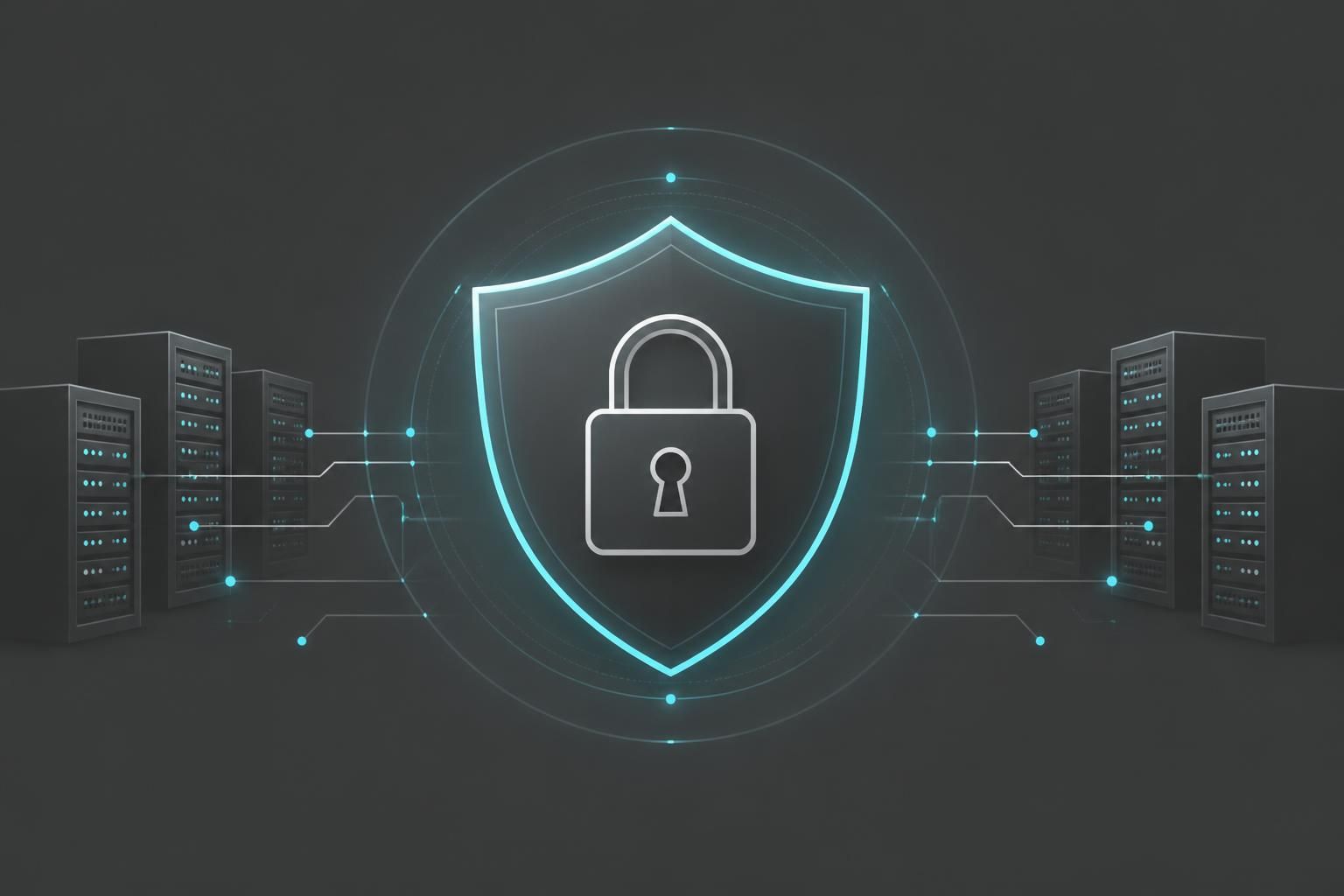 Backend-Sicherheitsschloss über Server-Infrastruktur